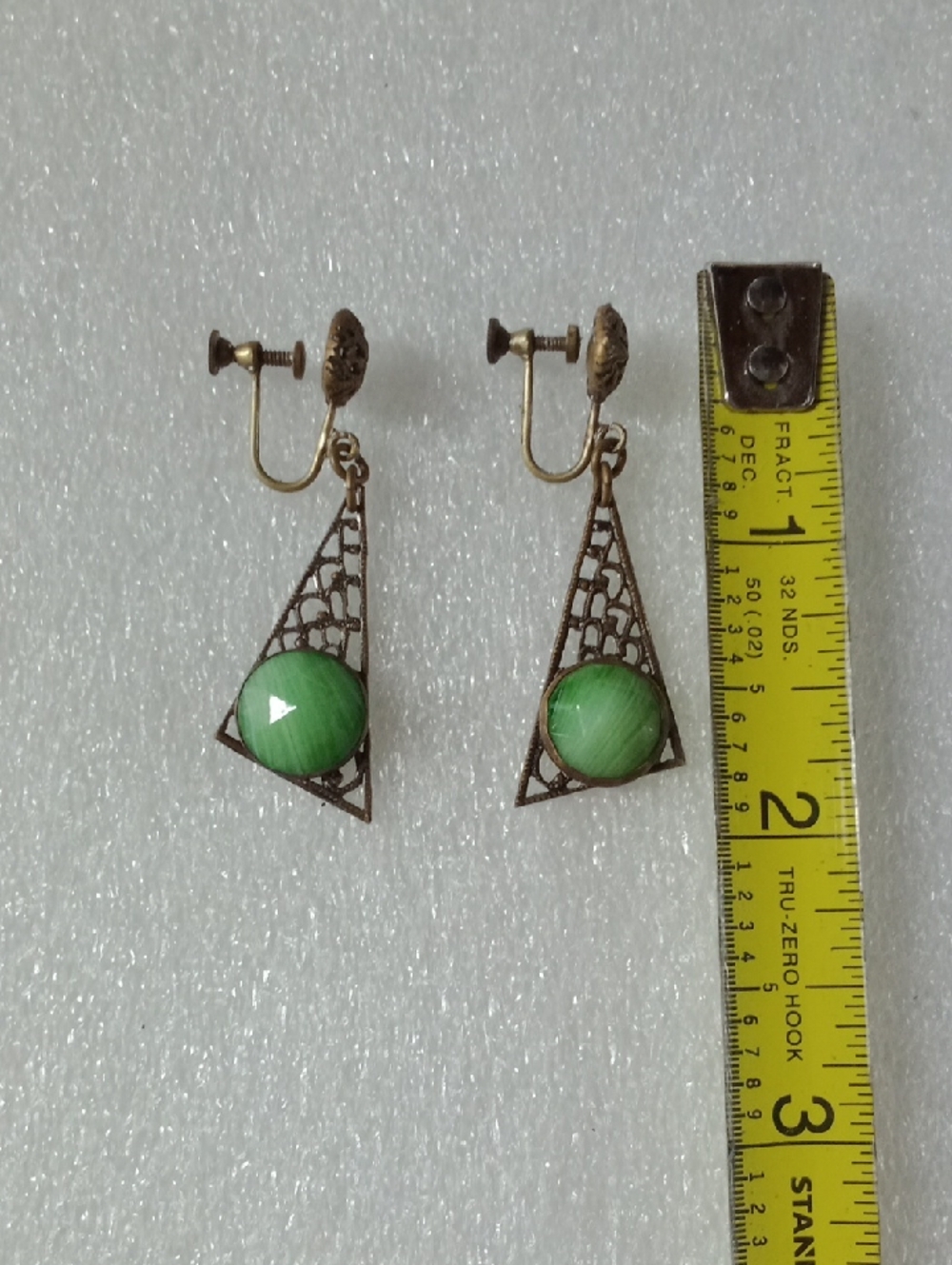 Antique Czech Art Earrings #A464 - Picture 7 of 7